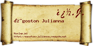 Ágoston Julianna névjegykártya