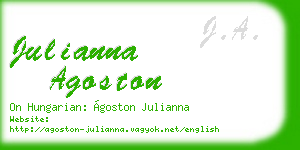 julianna agoston business card